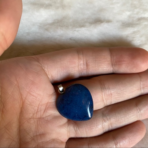 ‼️ Heart shaped gem stone necklace pendant - Picture 3 of 6